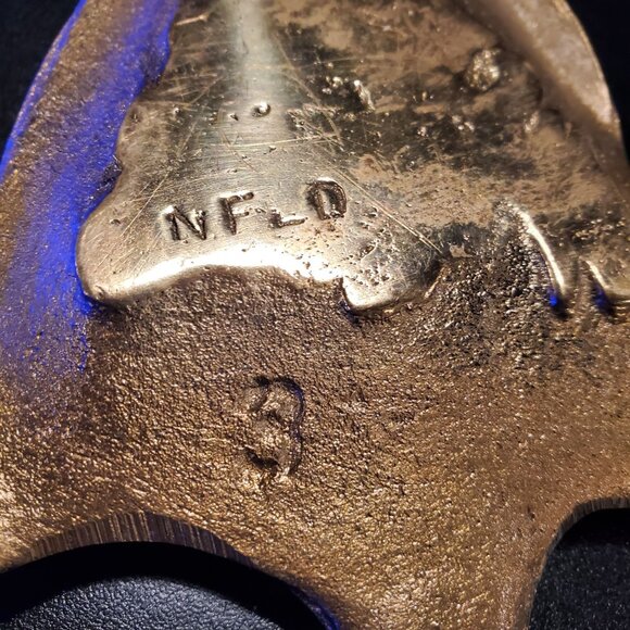 VTG Solid Brass Split Cod Fish Dish Old Lunenburg Foundry NFLD Marked Maritime C - Picture 4 of 11